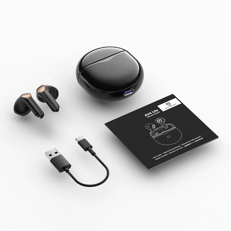 Бездротові Bluetooth навушники Soundpeats Air4 Lite з підтримкою кодеку LDAC (Чорний)