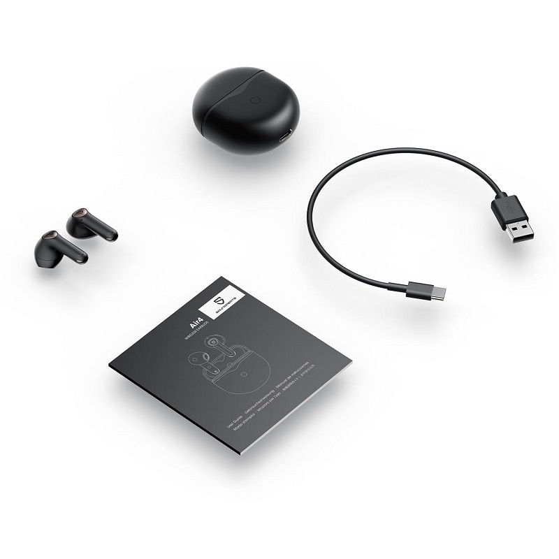 Бездротові Bluetooth навушники Soundpeats Air4 з підтримкою кодеку aptX Lossless (Чорний)