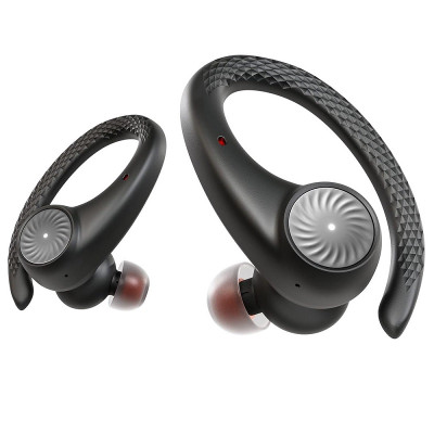 Бездротові Bluetooth навушники Tribit MoveBuds H1 BTH95 з кріпленням-гачком та вологозахистом (Чорний)