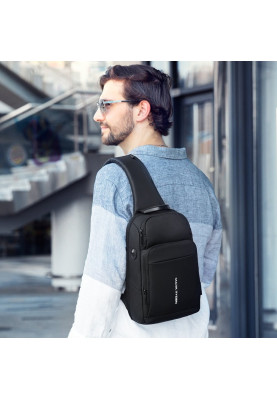Рюкзак на одне плече Mark Ryden MiniMax MR7618 (Чорний)