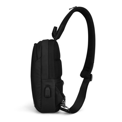 Рюкзак з однією лямкою Mark Ryden MR7191 з USB-портом (Чорний)