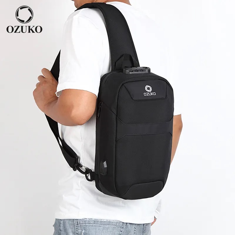 Нагрудна сумка слінг Ozuko 9270 (Чорний)
