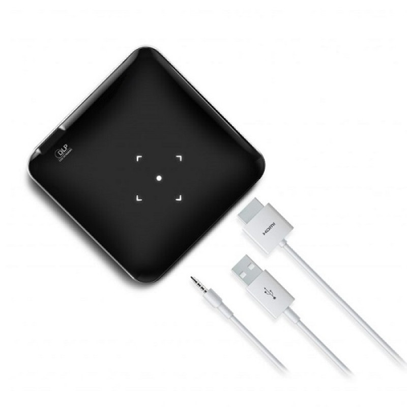 Портативний проектор Jiks Pix Miracast із підтримкою бездротового підключення (Чорний)