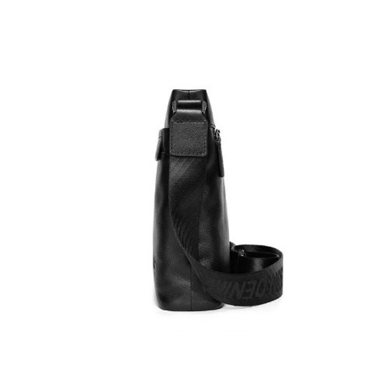 Чоловіча сумка шкіряна Bison Denim N20142-2B (Чорний)