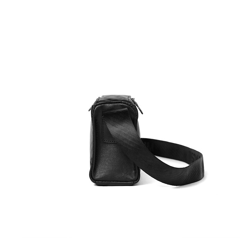Чоловіча сумка шкіряна Bison Denim N20057-1B (Чорний)