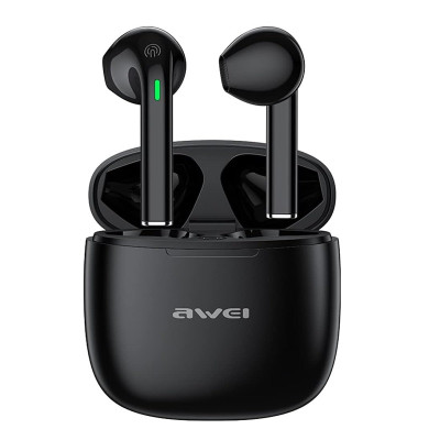 Бездротові Bluetooth навушники Awei T26 Pro із зарядним боксом (Чорний)