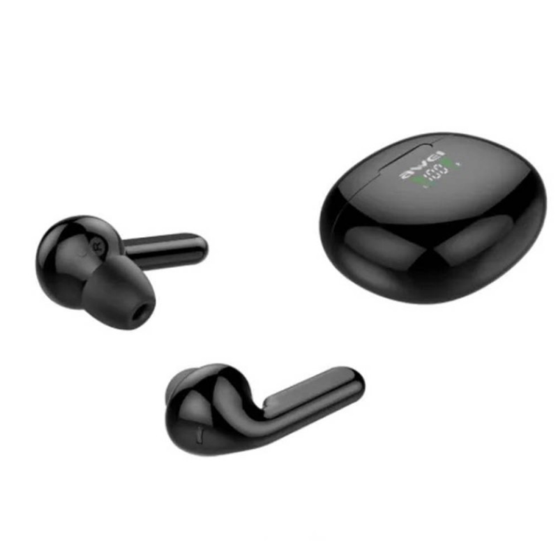 Бездротові Bluetooth навушники Awei T15P із зарядним кейсом (Чорний)
