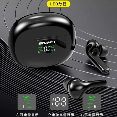 Бездротові Bluetooth навушники Awei T15P із зарядним кейсом (Чорний)
