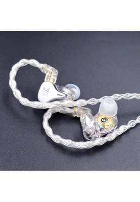 8-жильний посріблений кабель для навушників із безкисневої міді KZ 90-3 (C PIN) (Білий)