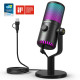 Ігровий USB мікрофон Maono DM30 RGB з підсвічуванням (Чорний)