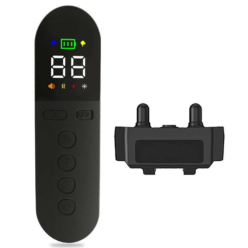 Електронний пристрій на нашийник для дресирування собак D010 з пультом ДК (Чорний)