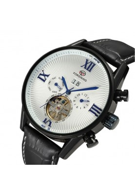Чоловічий наручний годинник Forsining 16556 (Чорний)