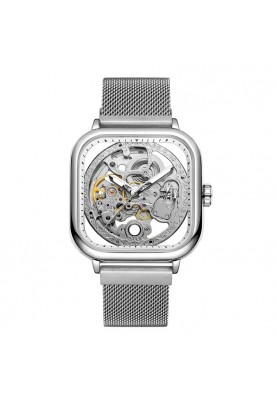 Чоловічий наручний годинник Forsining 8181 (Сріблястий)