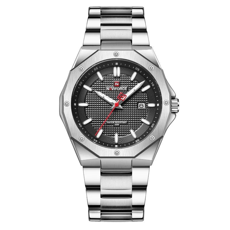 Чоловічий годинник Naviforce 9200s (Сріблястий)