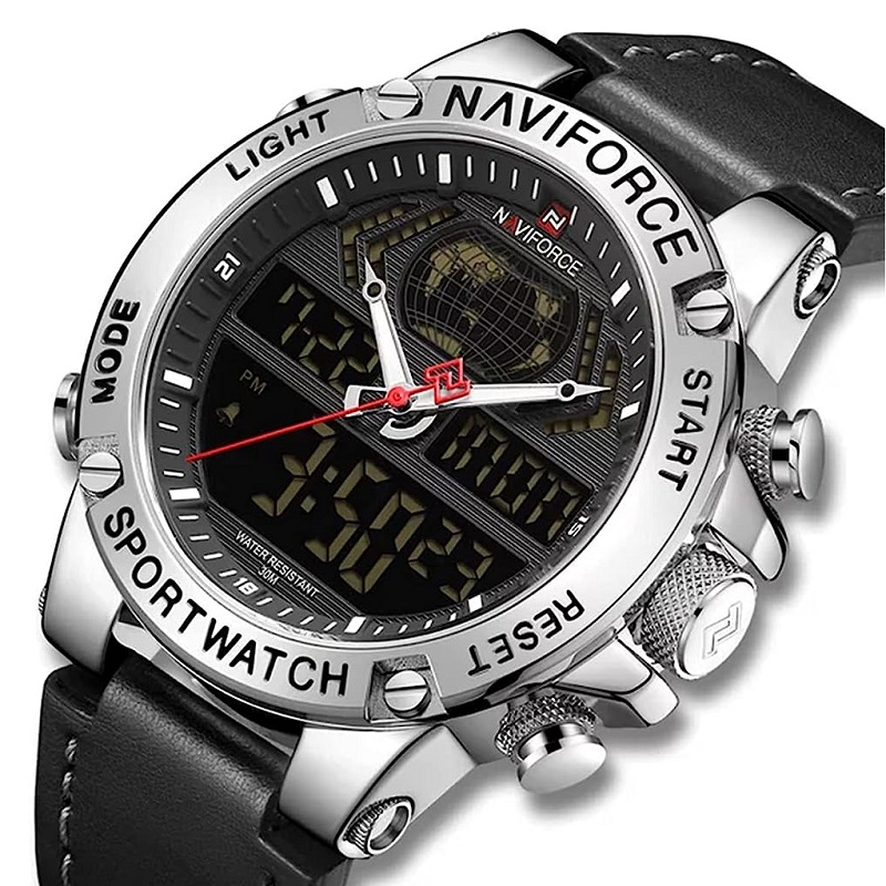 Чоловічий годинник Naviforce 9164 (Сріблястий)