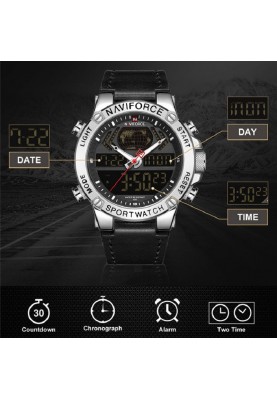 Чоловічий годинник Naviforce 9164 (Сріблястий)
