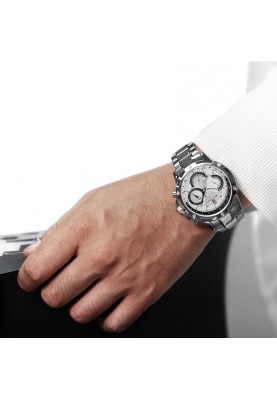 Чоловічий наручний годинник Naviforce 9196S (Сріблястий)