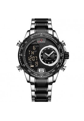 Чоловічий наручний годинник Naviforce 9199S (Сріблястий)