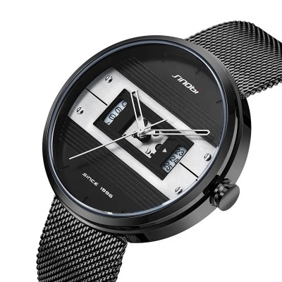 Чоловічий наручний годинник Sinobi S9825G (11S9825G02) (Чорний)