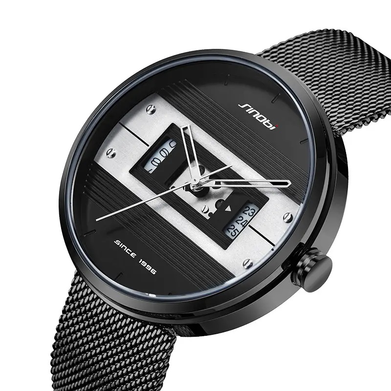 Чоловічий наручний годинник Sinobi S9825G (11S9825G02) (Чорний)