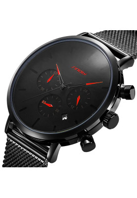 Чоловічий наручний годинник Sinobi S9807G (11S9807G02) (Чорний)