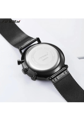 Чоловічий наручний годинник Sinobi S9807G (11S9807G02) (Чорний)