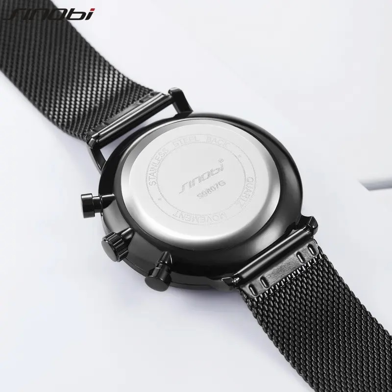 Чоловічий наручний годинник Sinobi S9807G (11S9807G02) (Чорний)