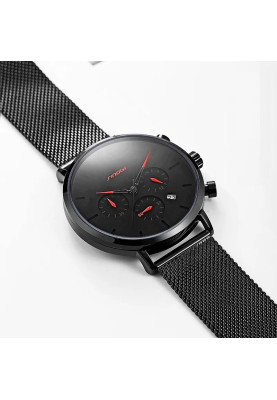 Чоловічий наручний годинник Sinobi S9807G (11S9807G02) (Чорний)