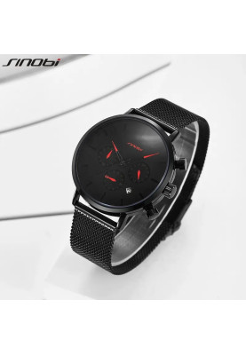 Чоловічий наручний годинник Sinobi S9807G (11S9807G02) (Чорний)
