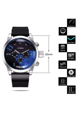 Чоловічий наручний годинник Sinobi S9716G (11S9716G03) (Сріблястий)