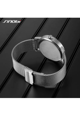 Чоловічий наручний годинник Sinobi S9800G (11S9800G01) (Сріблястий)