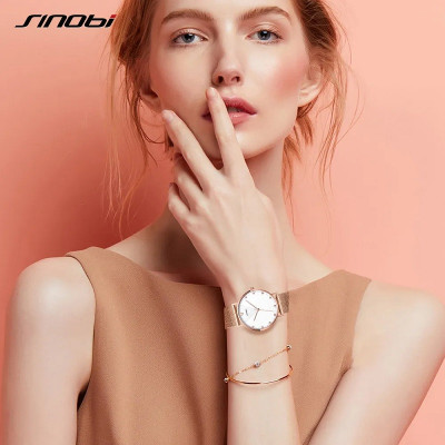 Жіночий наручний годинник Sinobi 9709 (11S9709L13) (Золотий)