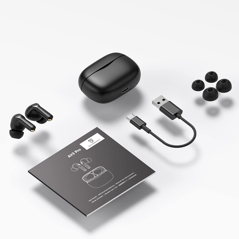 Бездротові Bluetooth навушники Soundpeats Air3 Pro (Чорний)