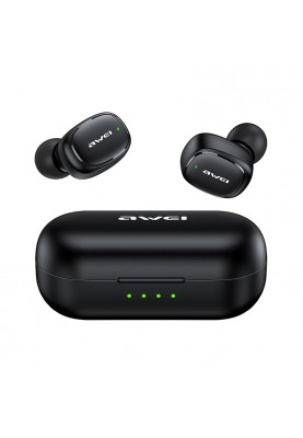 Бездротові Bluetooth навушники Awei T13 Pro із зарядним кейсом (Чорний)