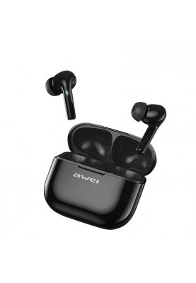 Бездротові Bluetooth навушники Awei T1 Pro із зарядним блоком (Чорний)