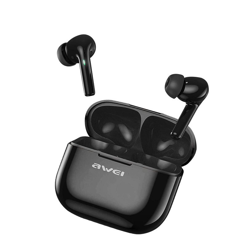 Бездротові Bluetooth навушники Awei T1 Pro із зарядним блоком (Чорний)