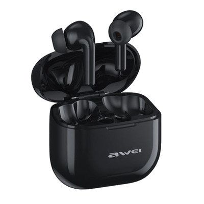 Бездротові Bluetooth навушники Awei T1 Pro із зарядним блоком (Чорний)