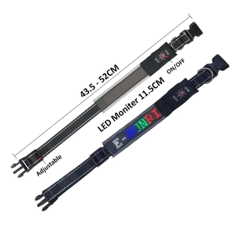 Нашийник для собак з LED дисплеєм ES-P1401 (Чорний)