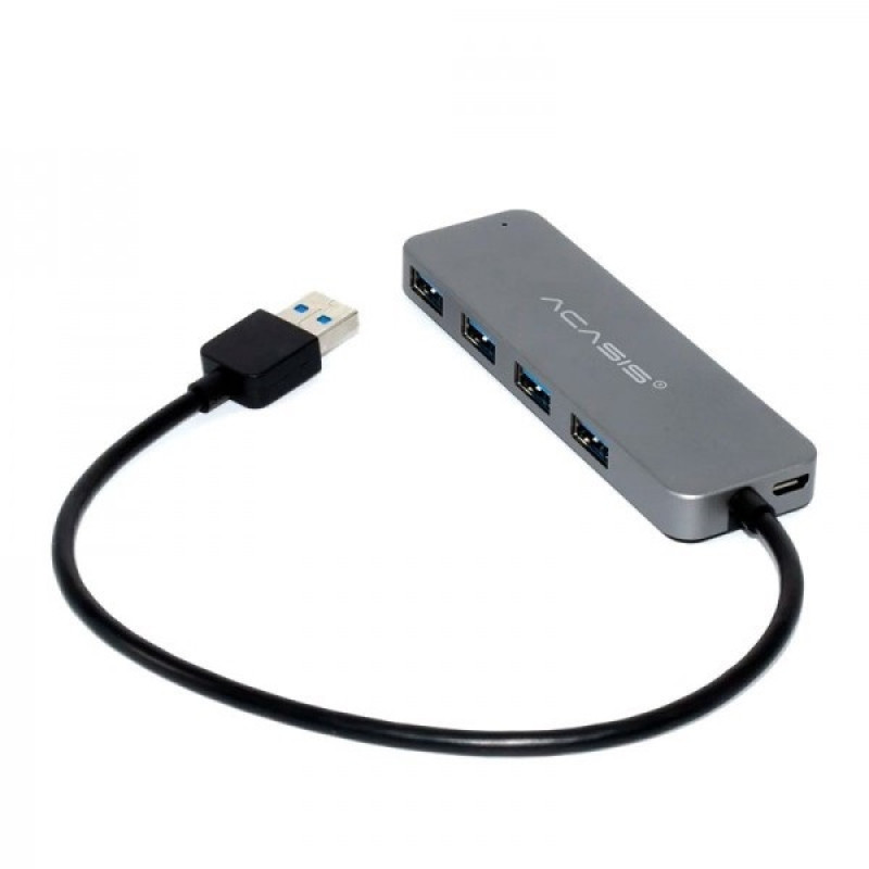 USB hub Acasis HS-080 на 4 порти USB 3.0 (Сріблястий)