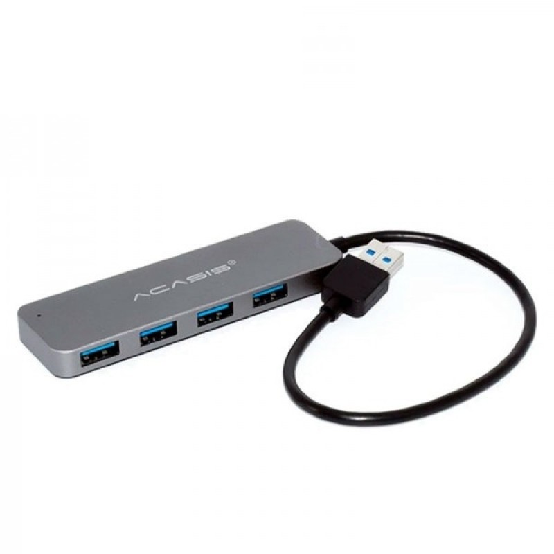 USB hub Acasis HS-080 на 4 порти USB 3.0 (Сріблястий)