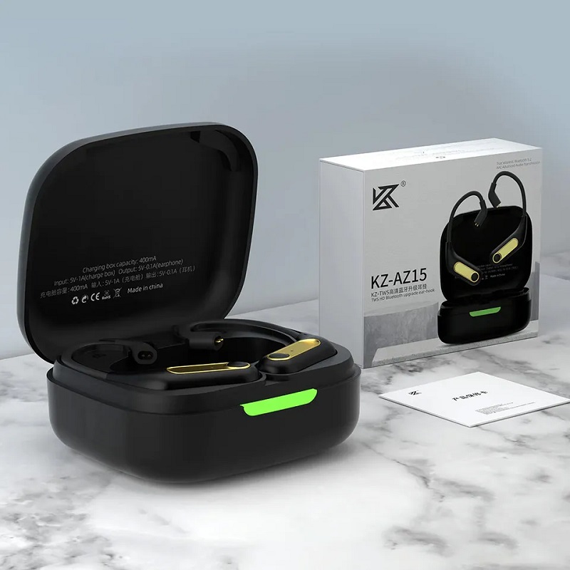 Bluetooth-модуль KZ AZ15 з завушинами та підтримкою AptX і AAC (Чорний)