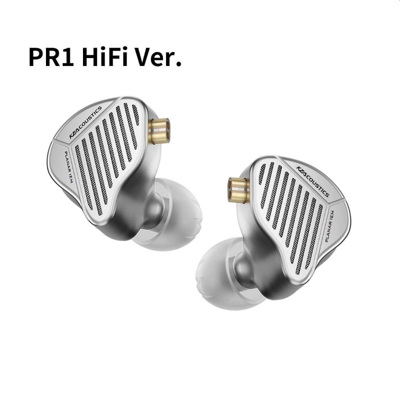 Магніто-планарні навушники KZ PR1 Hi-Fi Tuned з мікрофоном (Сірий)
