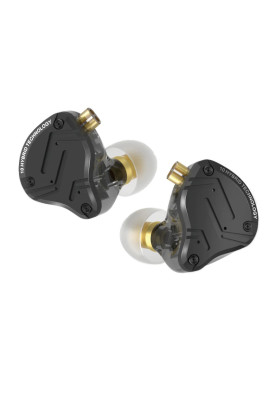 Гібридні навушники KZ ZS10 Pro X з мікрофоном (Чорний)