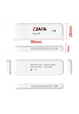 USB 3G/4G модем Zjiapa Z9 c завантаженням до 150 Мбіт/с (Білий)