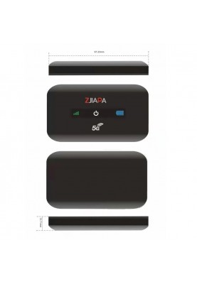 4G LTE WiFi роутер Zjiapa A8 PLUS швидкість до 300 Мбіт/с (Чорний)