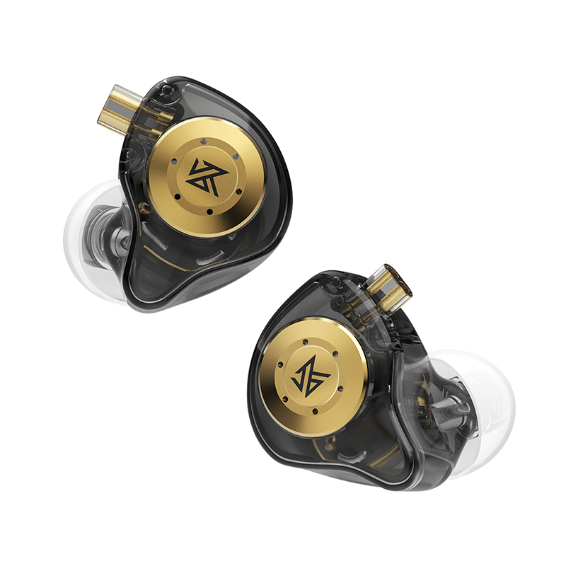 Вакуумні навушники KZ EDX Pro з подвійним динамічним випромінювачем (Чорний)