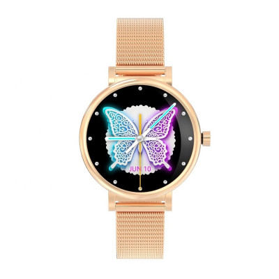 Розумний годинник Linwear LW06 Metal з вимірюванням тиску (Золотий)