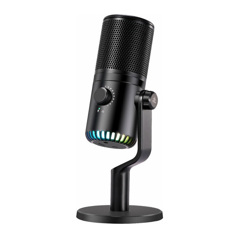 Конденсаторний мікрофон Maono DM30 з RGB-підсвічуванням (Чорний)