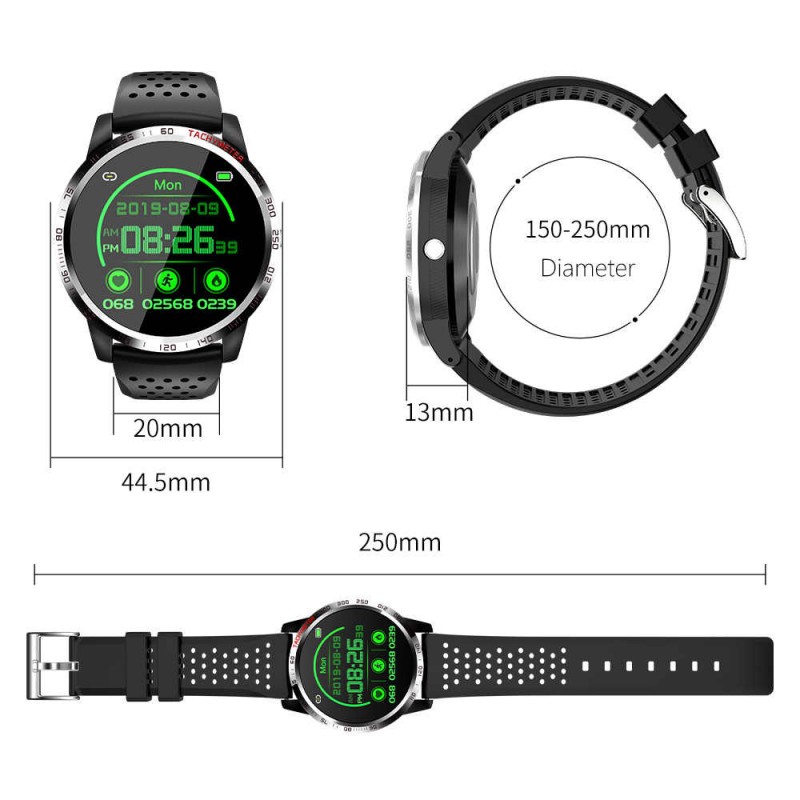 Розумний годинник Lemfo W3 з вимірюванням тиску та ЕКГ (Чорний)