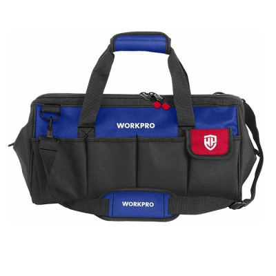 Сумка для інструменту Workpro WP281003 з плечовим ременем та широкою горловиною (Чорний)